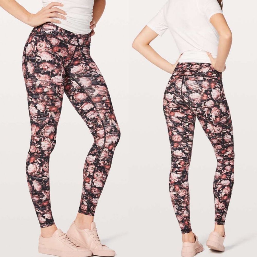 Lululemon Wunder Under Hi-Rise Tight *Nulux Peony Multi women’s‎ size 2